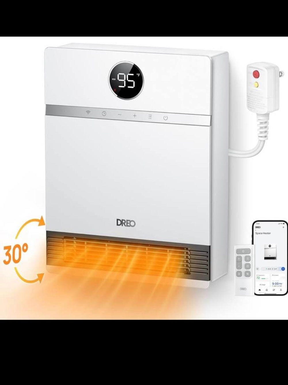 Dreo White Space Heater with Smart Temperature Control